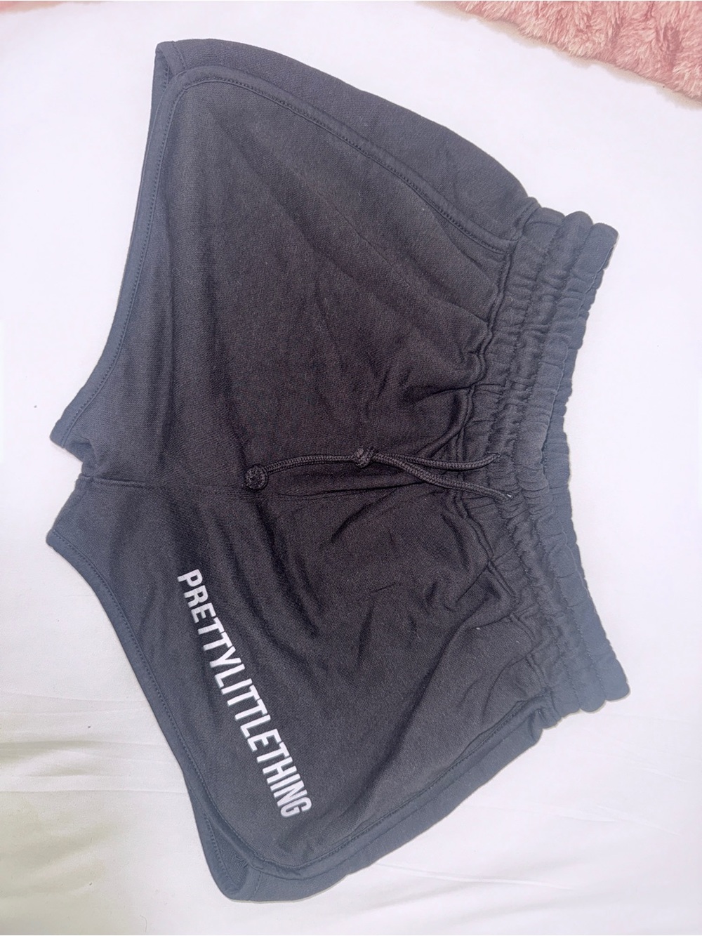 PrettyLittleThing Black Women's Lounge Shorts medium